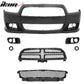 2011-2014 Dodge Charger SRT8 Front Bumper Cover + Grilles Unpainted PP