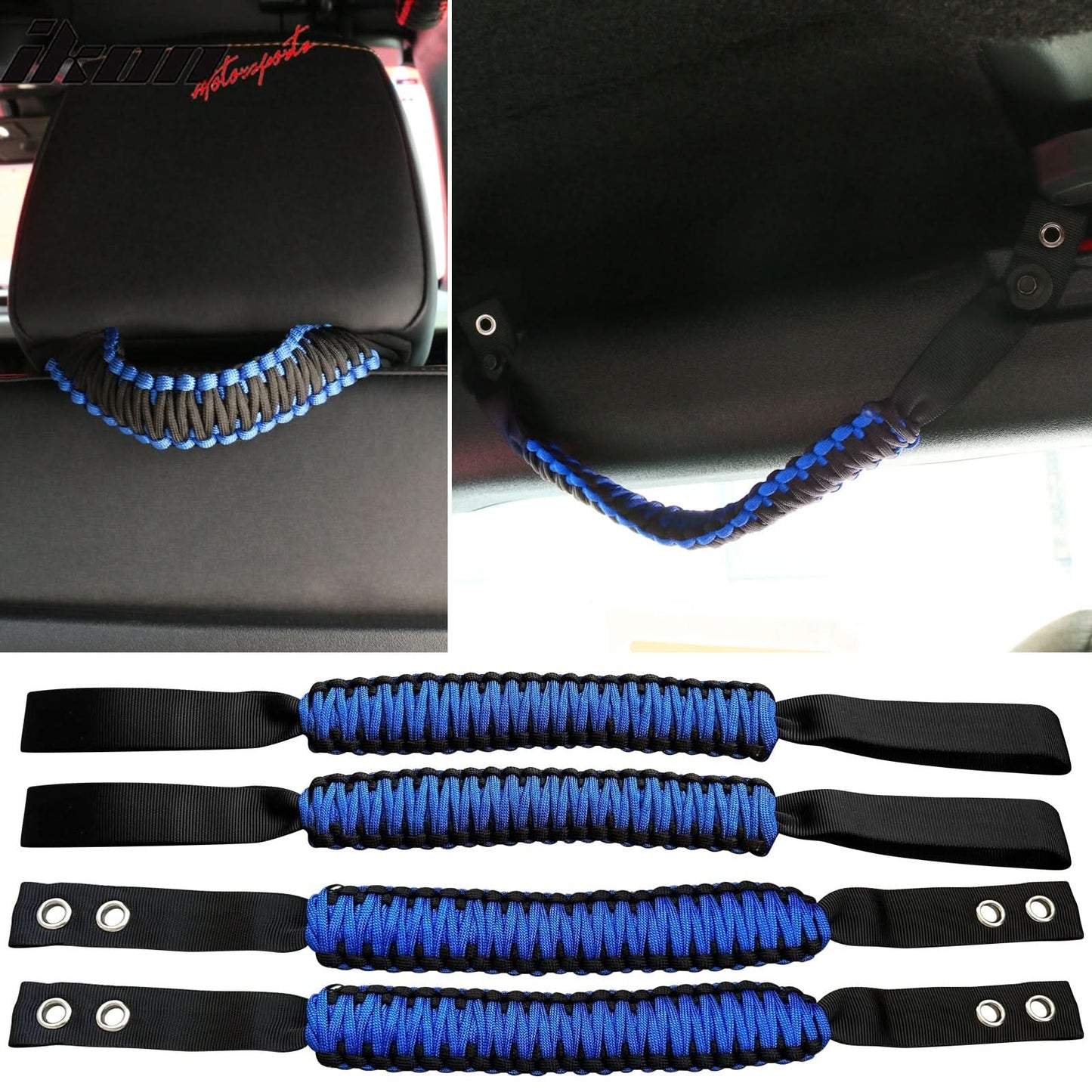 2021-2025 Ford Bronco Headrest Handle + Roll Bar Grab Nylon 4PCS