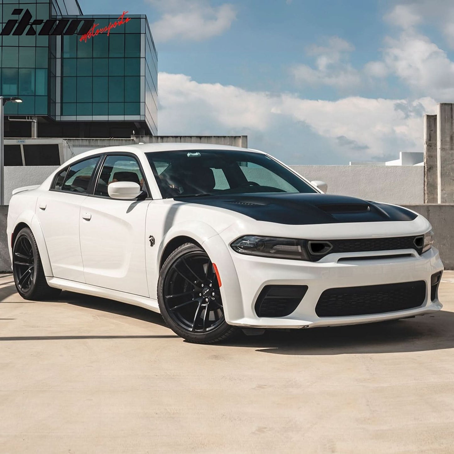 2020-2023 Dodge Charger SRT Widebody Style Smoke LED Mesh Grille ABS