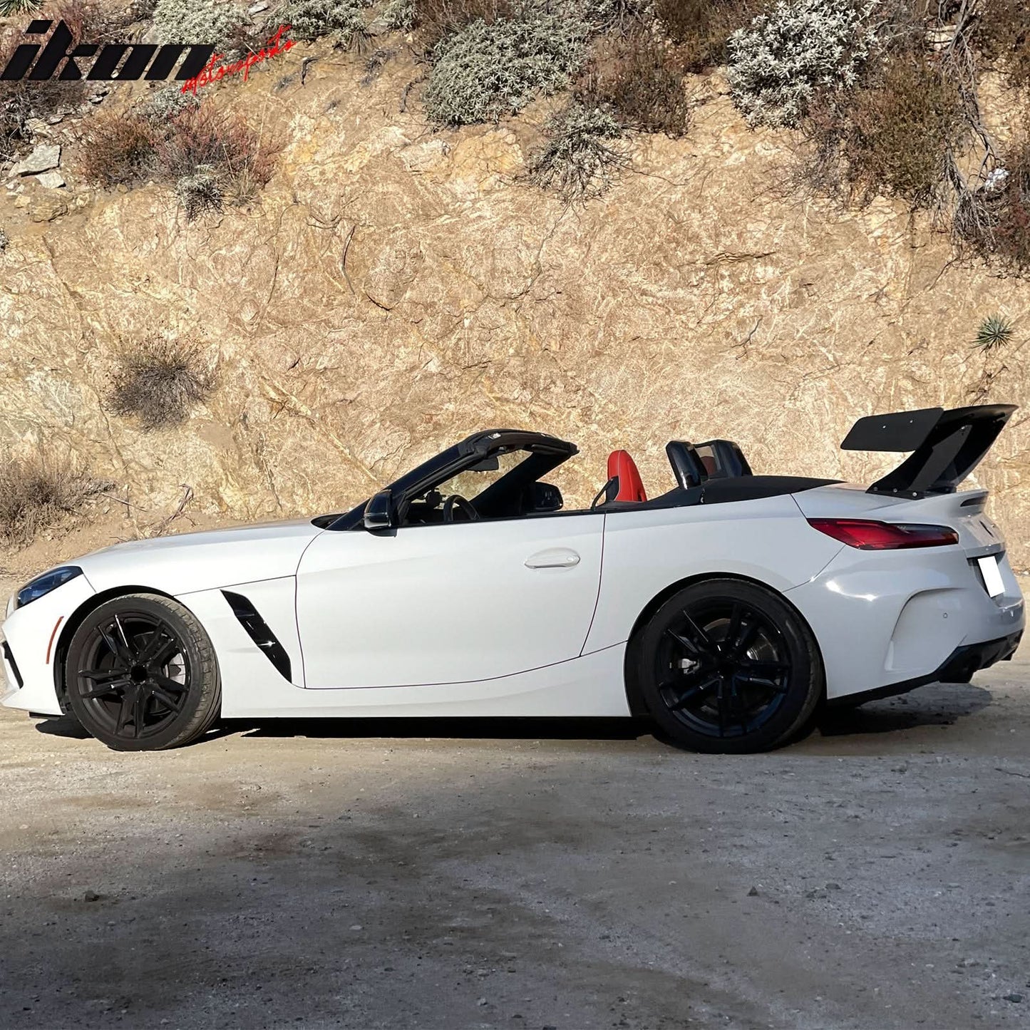 Universal 57'' GT Trunk Spoiler V1 Brackets V4A Legs + V4D Plates ABS