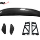 56"Inch GT Style Trunk Spoiler V1 Side Plates V6 Legs 3D Carbon Fiber