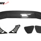 56"Inch GT Style Trunk Spoiler V3 Side Plates V3 Legs 3D Carbon Fiber