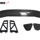 56"Inch GT Style Trunk Spoiler V3 Side Plates V6 Legs 3D Carbon Fiber