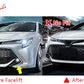 2019-2021 Toyota Corolla Gloss Black 3PCS Front Bumper Lip+Side Canard