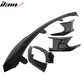 2022-2023 Toyota Corolla Gloss Black 3PC Front Bumper Lip+Side Canards