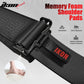Universal 3" Wide 4 Point Buckle Racing Seat Belt Harness Nylon Black