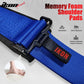 Universal Racing Bucket Seats W/ 4 Point 3" Belt Harness Blue