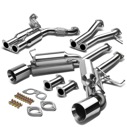 2003-2009 Nissan 350Z / G35 Dual Rolled Tip Catback Exhaust Stainless Steel