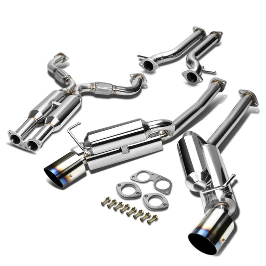 2009-2016 Nissan 370Z Catback Exhaust Dual Burnt Tip Stainless Steel