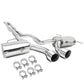 2009-2011 Cadillac CTS-V Dual Rolled Tip Catback Exhaust - Stainless Steel