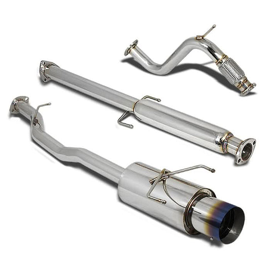 94-97 Honda Accord 4Cyl Catback Exhaust Single Burnt Tip Stainless Steel