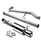 98-02 Honda Accord Single Rolled Tip Catback Exhaust Stainless Steel