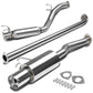 06-08 Honda Civic EX Single Tip Catback Exhaust - Stainless Steel