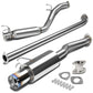 06-08 Honda Civic EX Catback Exhaust Single Burnt Tip Stainless Steel