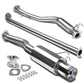 06-08 Honda Civic EX Catback Exhaust Single Burnt Tip Stainless Steel