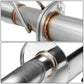 06-08 Honda Civic EX Catback Exhaust Single Burnt Tip Stainless Steel