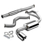 1988-1991 Honda Civic Single Rolled Tip Catback Exhaust Stainless Steel