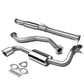 1988-1991 Honda Civic Single Rolled Tip Catback Exhaust Stainless Steel