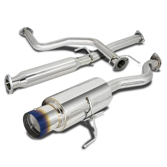 96-00 Honda Civic 3-Door Catback Exhaust Single Burnt Tip Stainless Steel