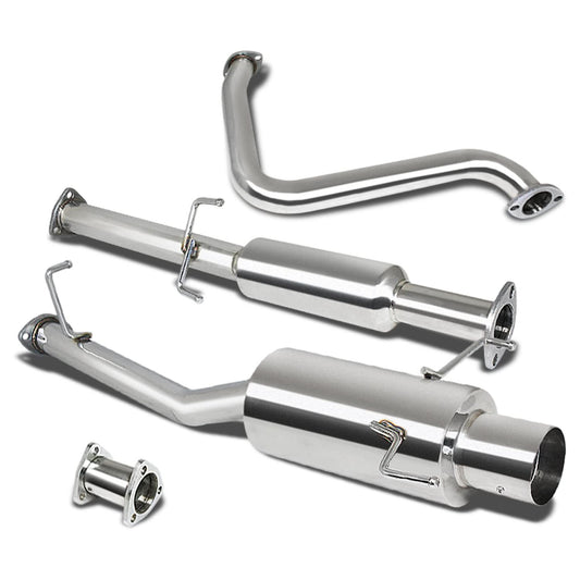 97-01 Honda Prelude Single Tip Catback Exhaust - Stainless Steel