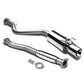 01-05 Lexus IS300 Single Rolled Tip Catback Exhaust - Stainless Steel
