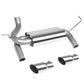 2007-2017 Jeep Wrangler Dual Single Tip Catback Exhaust Stainless Steel