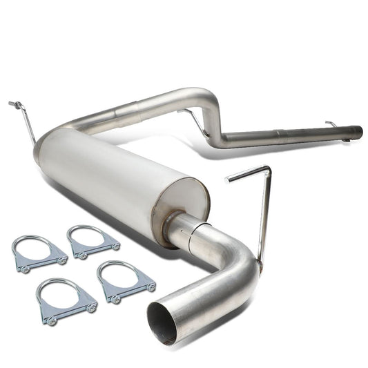 2007-2011 Jeep Wrangler Single Tip Catback Exhaust System Stainless Steel