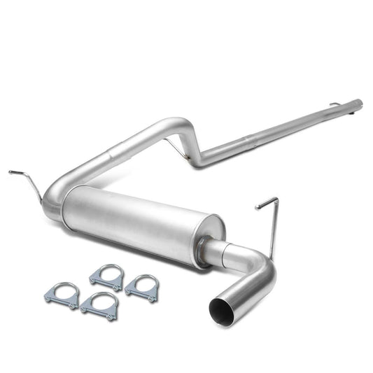 2007-2011 Jeep Wrangler 4DR Single Tip Catback Exhaust - Stainless Steel