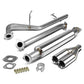 2006-2011 Kia Rio Dual Rolled Tip Catback Exhaust Stainless Steel