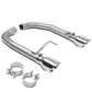 2015-2017 Ford Mustang 5.0L Axleback Exhaust Dual Rolled Tip Stainless Steel