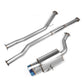 02-06 Nissan Altima 2.5L Single Oval Burnt Tip Catback Exhaust Stainless Steel