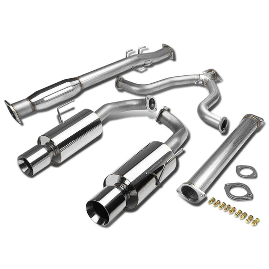 2007-2012 Nissan Altima Sedan Dual Rolled Tip Catback Exhaust - Stainless Steel