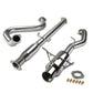 2007-2012 Nissan Sentra Catback Exhaust Single Tip Stainless Steel