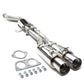1989-1994 Nissan 240SX Dual Tip Catback Exhaust - Stainless Steel