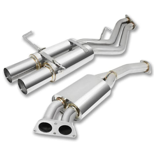 95-98 Nissan 240SX Catback Exhaust System Dual Tip Stainless Steel
