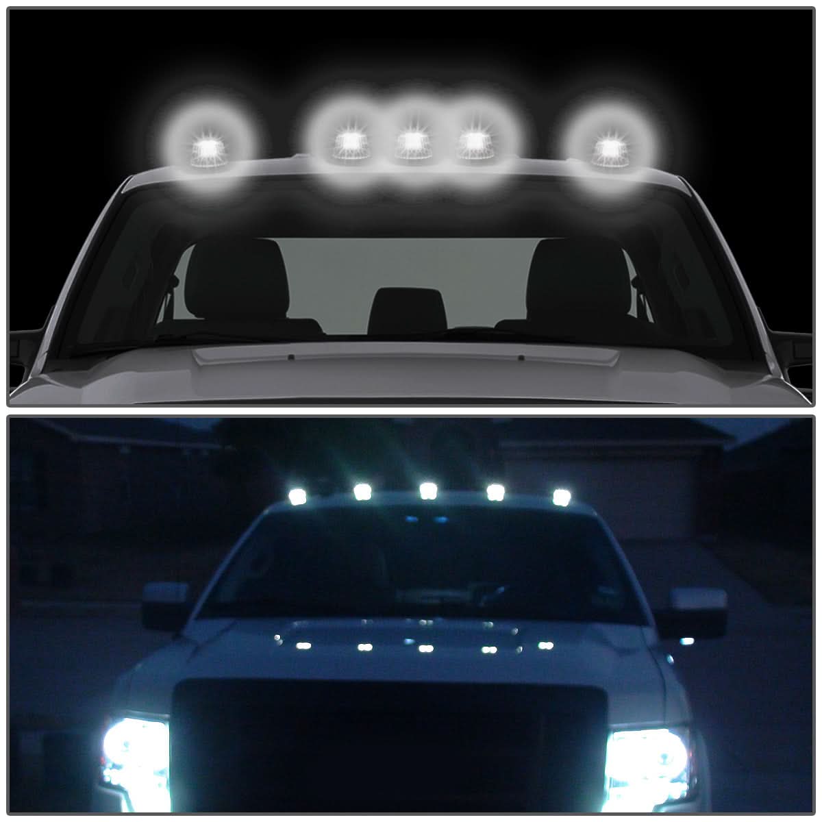80-96 Ford Super Duty Smoke Housing White LED Cab Light