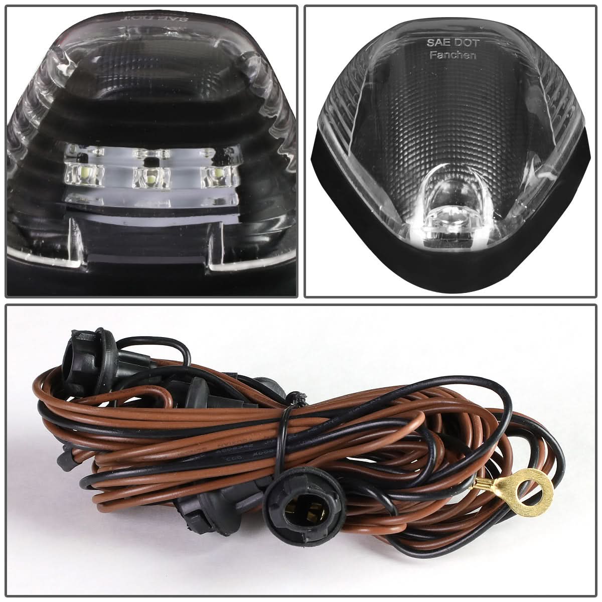 99-15 Ford Super Duty Cab Light - Black Housing Blue LED