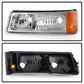 SPYDER Xtune Chevy Silverado 03-06 Bumper Lights Amber Reflector Chrome CBL-JH-CSIL03-AM-E 5079299
