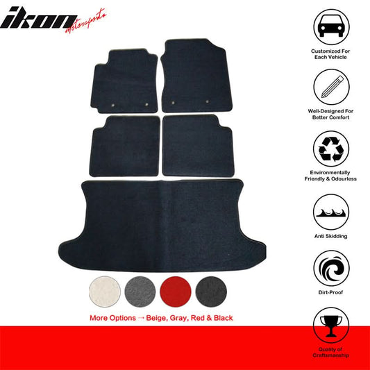2004-2007 Scion xB Black Car Floor Mats Carpet 5PC Nylon