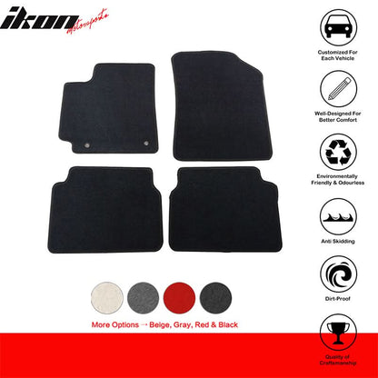 2009-2013 Toyota Corolla Car Mat Black Carpet 4PC Nylon