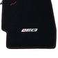 Car Floor Mat for 1992-95 Honda Civic Black Logo Red Stitch 4PC Nylon
