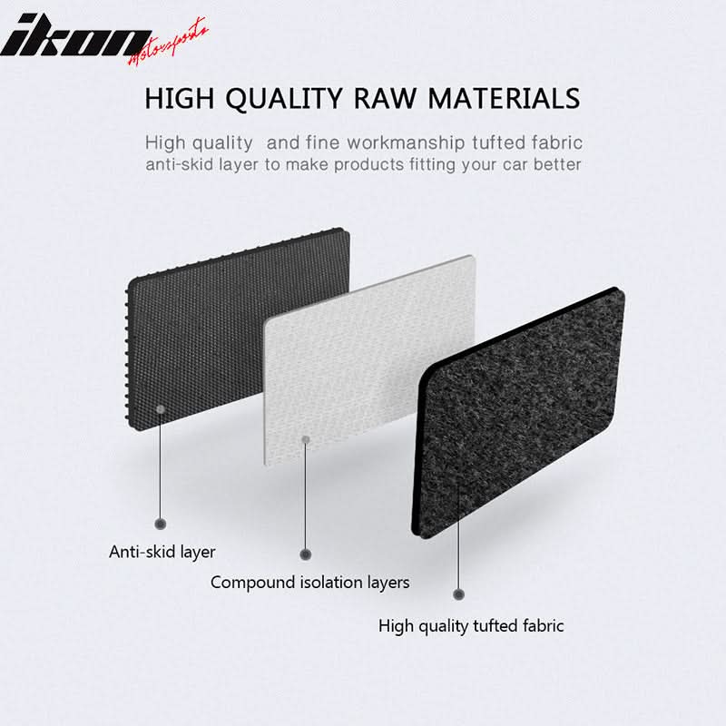 Car Floor Mat for 2010-2015 Mercedes-Benz GLK Class Black 4PC Nylon