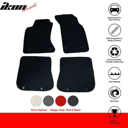 Car Floor Mat for 1996-2001 Audi A4 Black Carpet 4PC Nylon