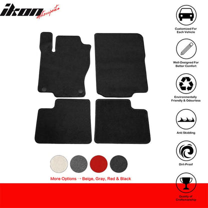 Car Floor Mat for 2012-2016 Benz ML-Class Black Nylon Carpet 4PC Set