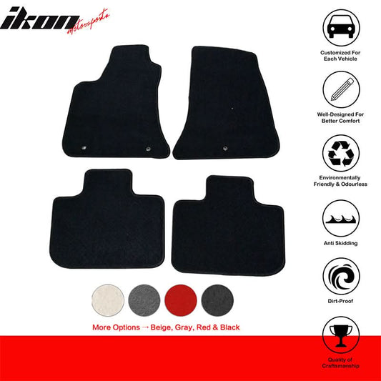 Car Floor Mat for 2011-2023 AWD Chrysler 300 Dodge Charger Black Nylon