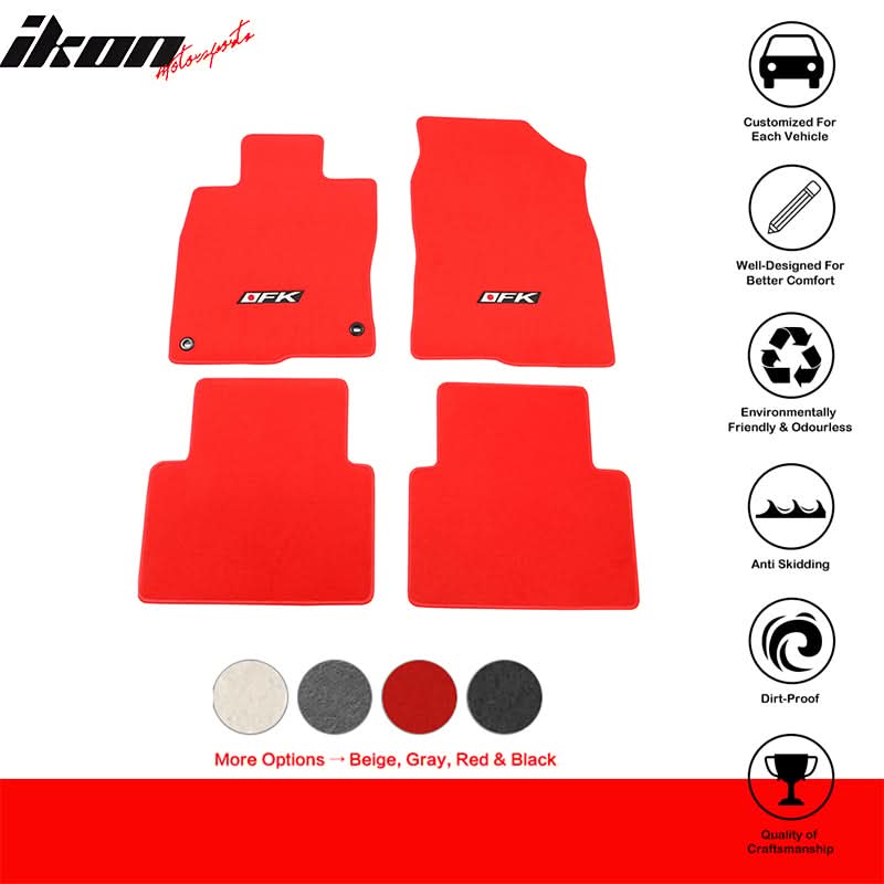 2016-2021 Honda Civic 4-Door Car Floor Mats Carpet 4PC Nylon