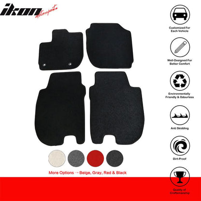 Car Floor Mat for 2015-2020 Honda Fit Black Carpet 4PC Nylon