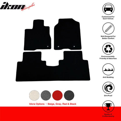 Car Floor Mat for 2013-2018 Acura RDX Black Car Front Rear  Nylon 3PCS