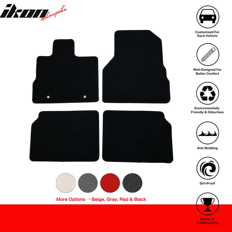 2010-2017 Chevrolet Equinox Car Floor Mats Carpet 4PC Nylon