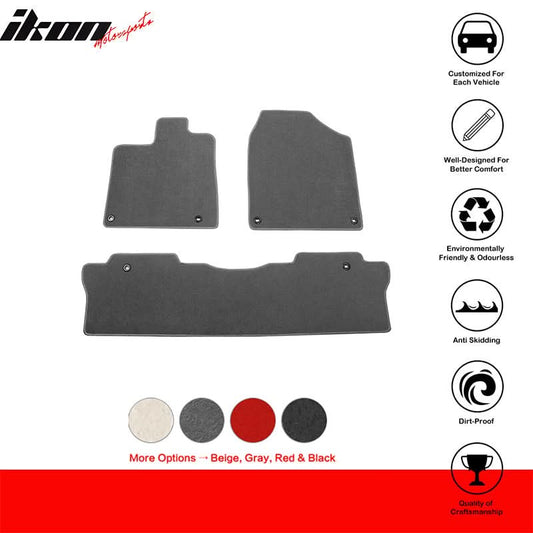 2017-2024 Honda Ridgeline OE Gray Front Rear Floor Mat Carpet Nylon